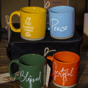 more mugs power word postcards mug with affirmations blessed grateful, peace