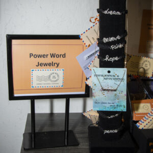 power word postcards affirmation jewelry